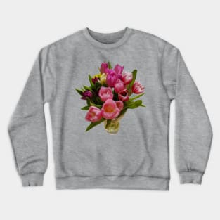 A Vase of Tulips Photo for Tulip fans Crewneck Sweatshirt